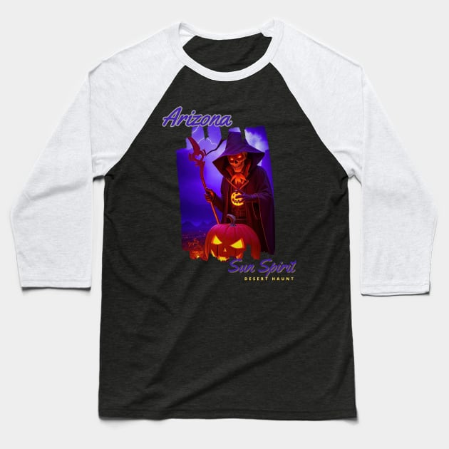 Arizona Sun Spirit Halloween Desert Haunt Baseball T-Shirt by Arizona Sun Spirit